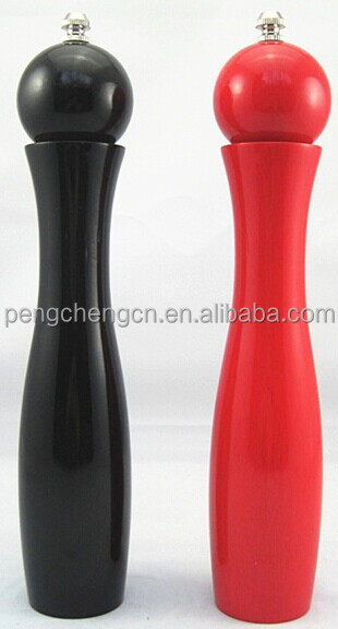 High quality black paint wood salt pepper grinder