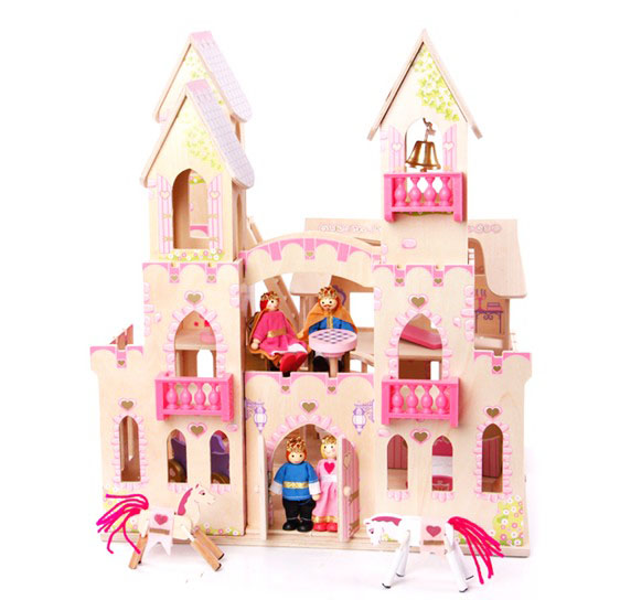 2014年木の人形の家、 熱い販売のドールハウスのおもちゃ、 木製ドールハウスのおもちゃ高品質問屋・仕入れ・卸・卸売り