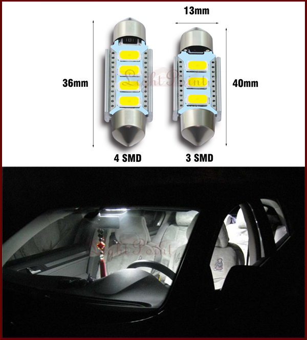 爆光 LED SMD ルームライト ルーム球 LED ルームランプ■ ハイワットSMD3連発5730チップ付け(36mm /42mm選択可能 )問屋・仕入れ・卸・卸売り