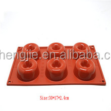 6 Cups cake decoration silicone doughnut Mold