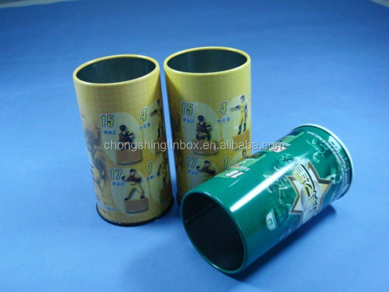 round pencil packaging tin can