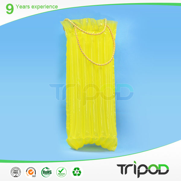 air column bag with handle,red wine wrapping bag,heat seal plastic air bag