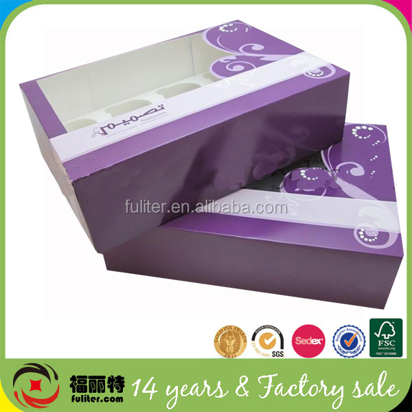 Dongguan custom paper cake box design with window