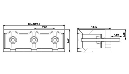 Sh230va-7.62プラグイン可能なターミナルブロックコネクタの製造は、 ヘッダー部分仕入れ・メーカー・工場