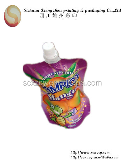 aluninum foil stand up pouch with orange ice tea