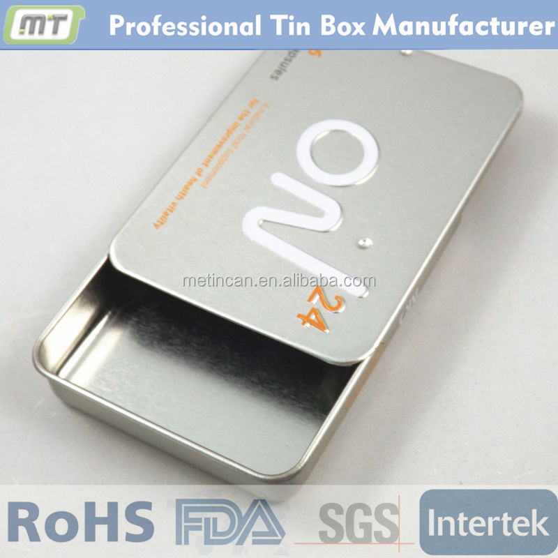 custom made slide mint tin box chewing gum case, chewing gum case