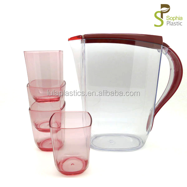 ２リットルプラスチックカップ付き水差し、 プラスチック製の水差しと紅茶用のやかん仕入れ・メーカー・工場