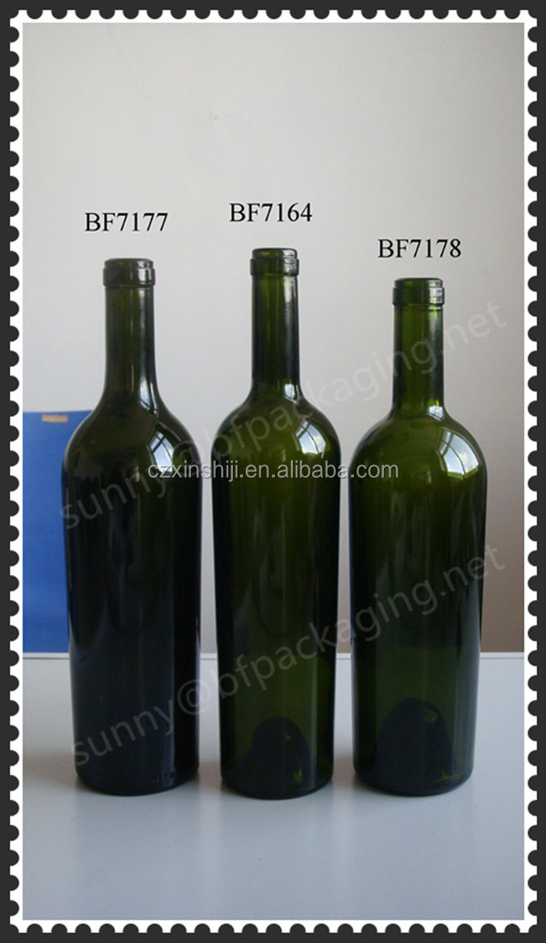 high quality glass champagne wine bottle