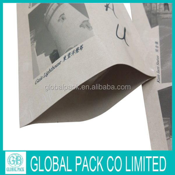 custom printed tea bag paper/stand up tea bag with zipper