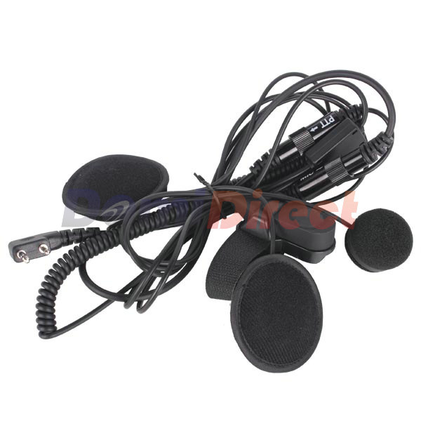 High Quality 2 Pin Walkie Talkie Earphones Motorcycle Helmet Earphones With PTT Button (1)