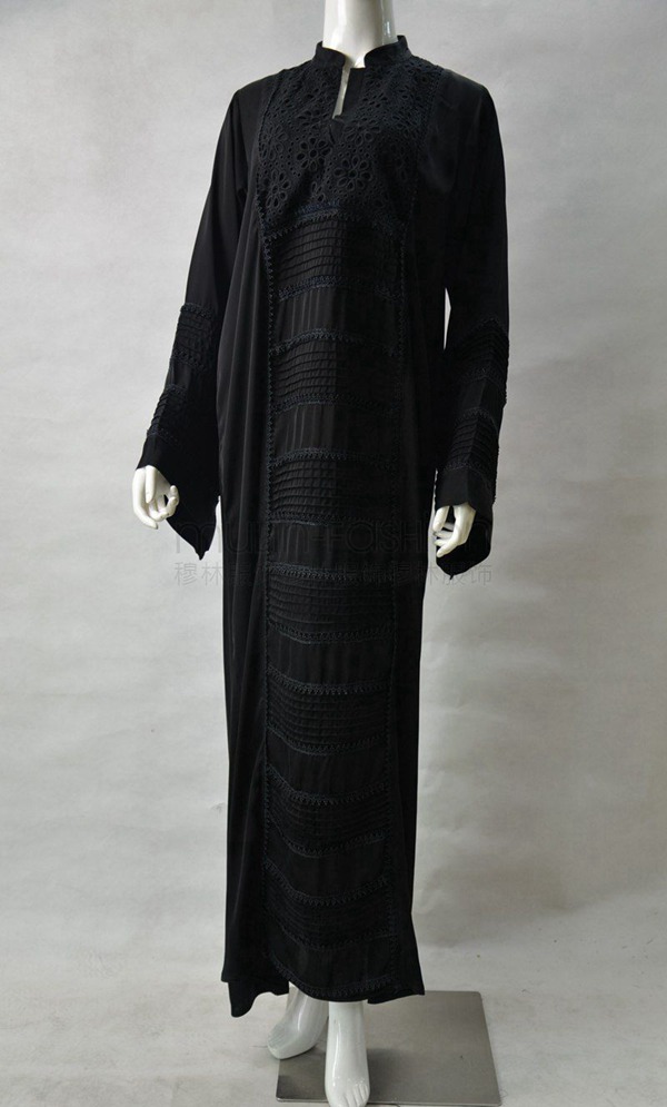 Islamic clothing women Jubah abaya hollow flower design muslim kaftan wholesale