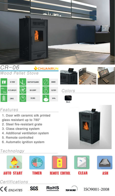 8kw自立型の木製- 燃焼ペレットストーブ/暖炉、 ce( cr- 06)問屋・仕入れ・卸・卸売り