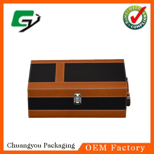 Embossing,Glossy Lamination,Matt Lamination,Stamping Printing Handling And Leather Material folder red wine case