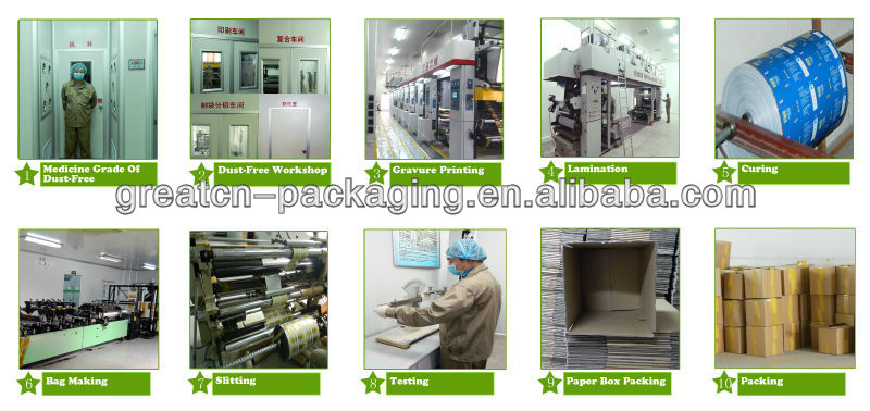 HDPE customized size empty tea bag