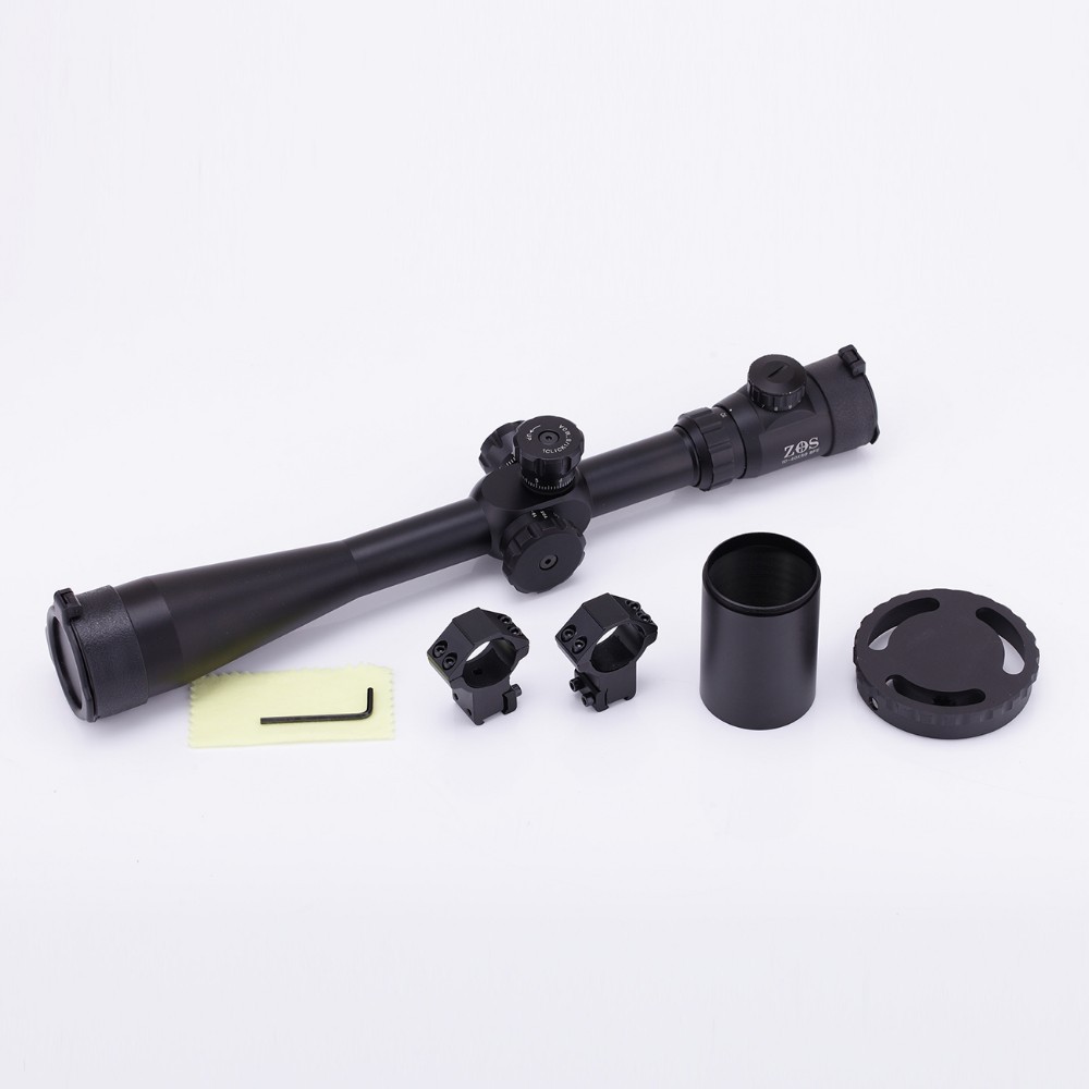 ZOS Rifle Scopes Chasse Portée 10-40*60 FSE R6 Mildot Tactical Optics Scope 