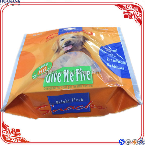 Printed Block Bottom Bag For Pet Food Supplier