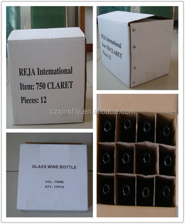 high quality glass champagne wine bottle
