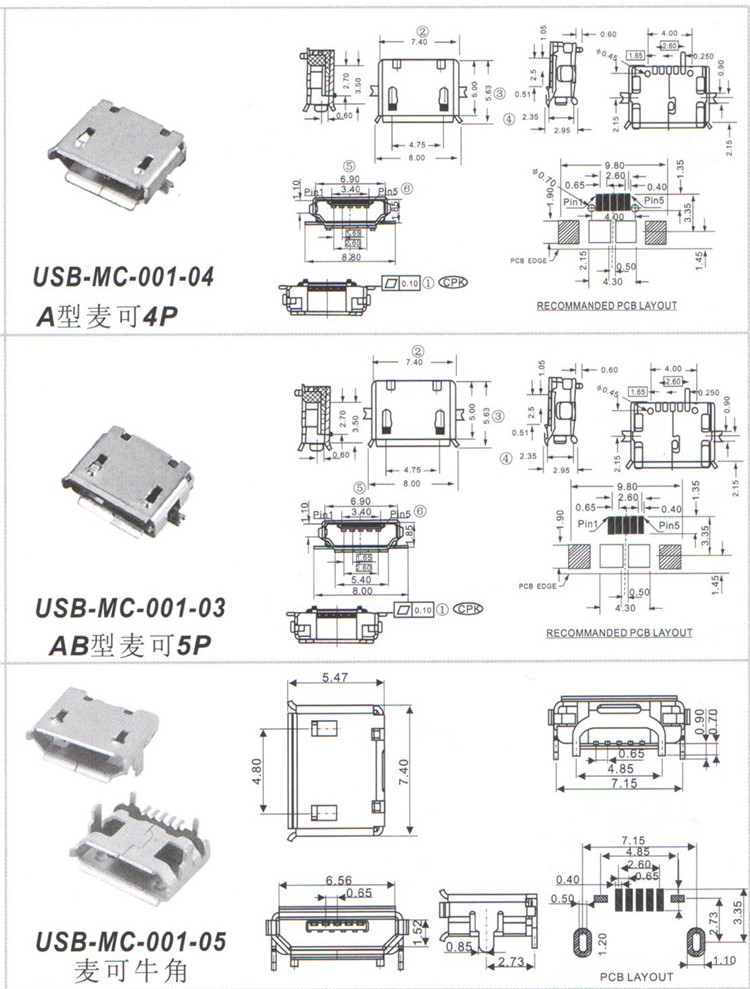 usbsmdコネクタ