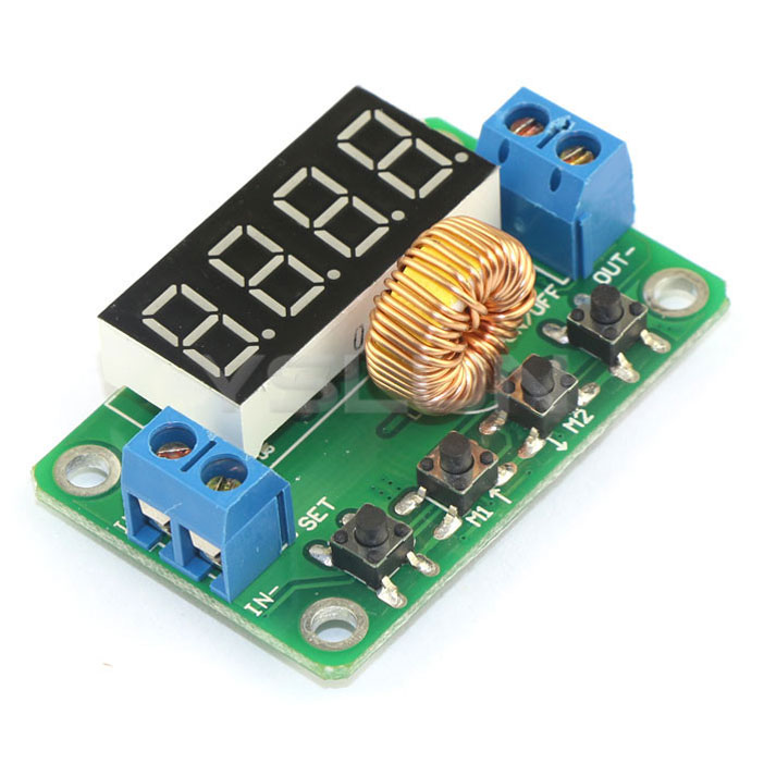 DC4.5-23V в 0-20 2A 30W цифровой контроллер питания напряжение Buck конвертер Регулятор + Зеленый светодиод Вольтметр Показать 0