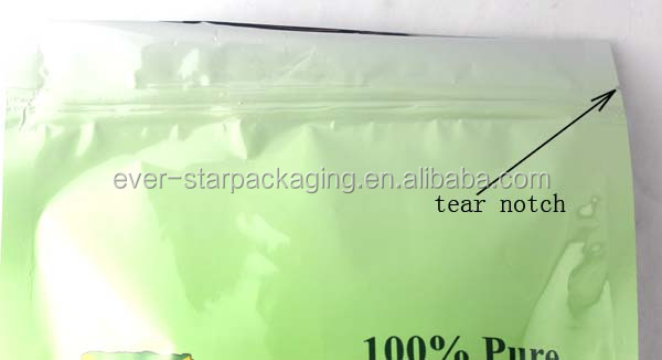 Custom Printing Stand Up Foil Lined Tea Bag Storage
