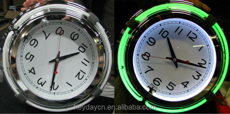 ファッションネオン2014年付き壁掛け時計カスタマイズされた色問屋・仕入れ・卸・卸売り