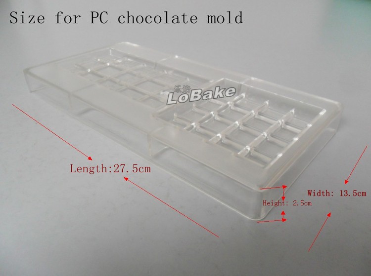 chocolate mold size lobake