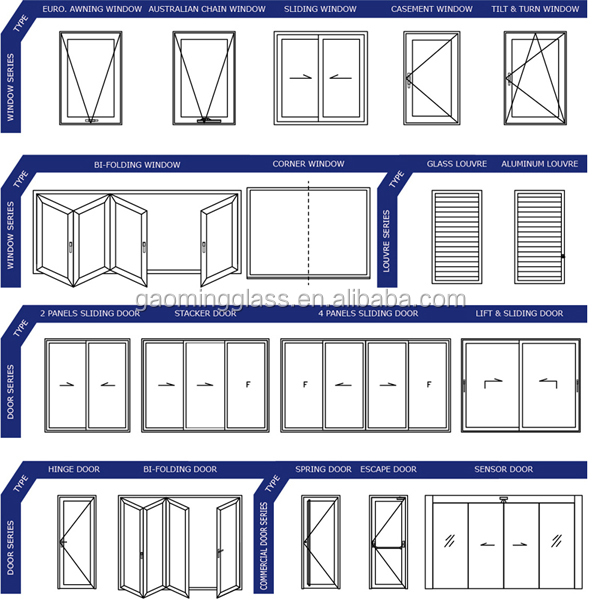 Champagne color aluminum sliding window 046