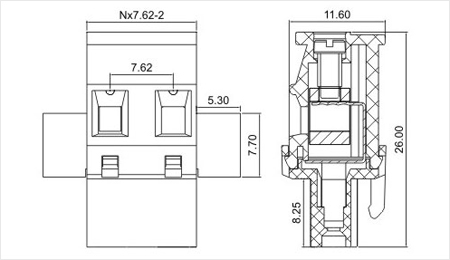 三河sh231am-7.62プラグイン可能なターミナルブロックコネクタの製造仕入れ・メーカー・工場