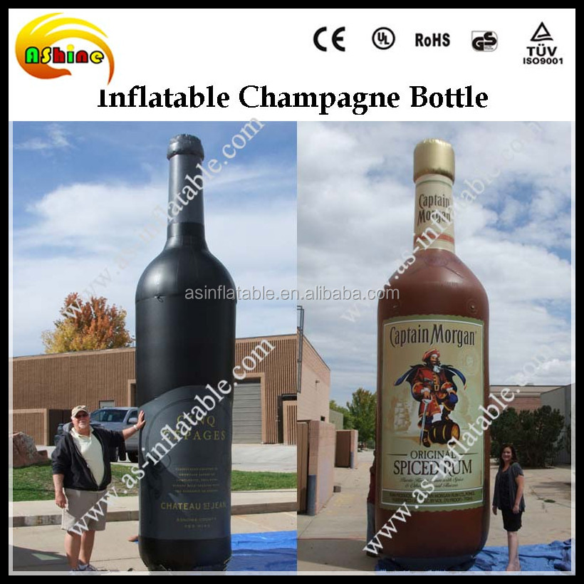 2014 Factory price CE inflatable champagne bottle for sale
