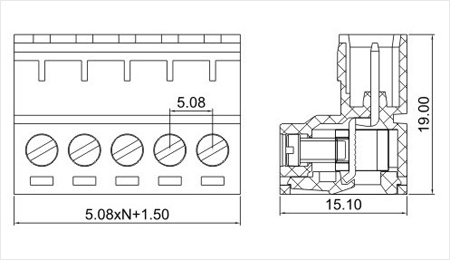 三河5. 08ミリメートルプラグイン可能なターミナルブロックコネクタの製造仕入れ・メーカー・工場