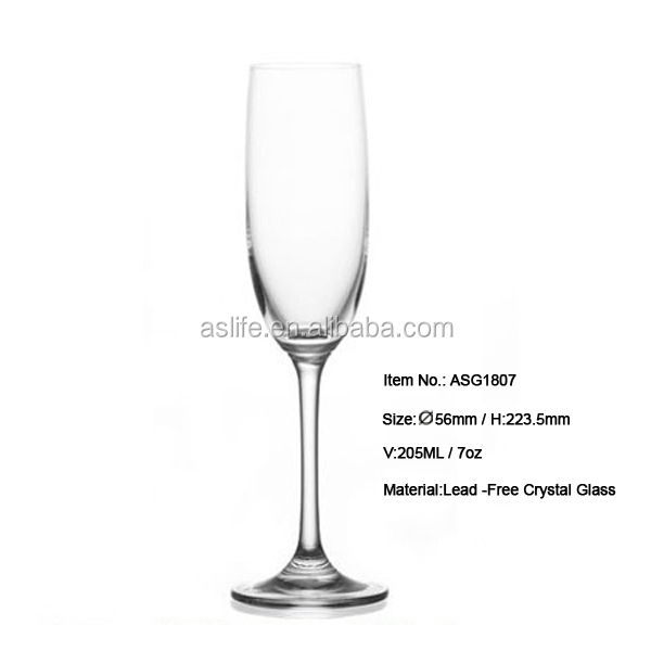 (ASG1808)Dish Washer Proof Goblet Glassware! Unleaded Cristal Champagne Flutes! Lead Free Glassware Goblet Champagne Flute!