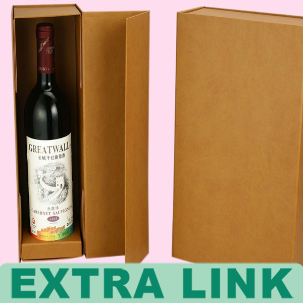 custom cardboard handmade modern cheap single bottle red wine box
