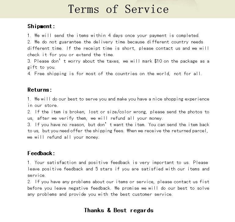 terms service