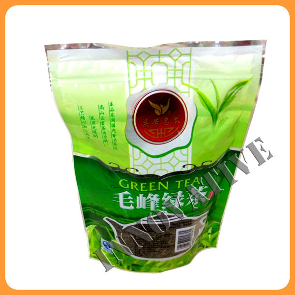 empty stand up zipper tea bag for flower tea