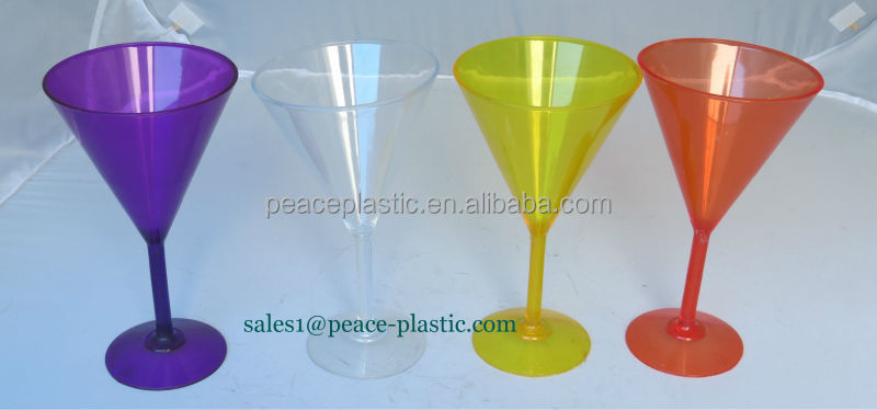 2014年熱い販売のプラスチック製のゴブレットワインカップ蓋のない仕入れ・メーカー・工場