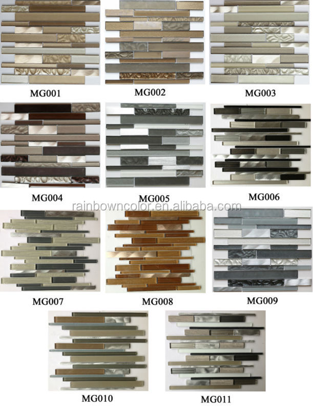 Golden Select Glass And Stone Mosaic Wall Tiles,Aluminium Glass Ceramic