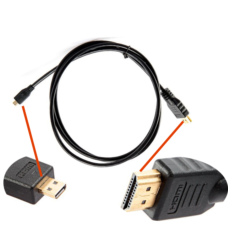 Купить 1080p золото разъем 5ft микро hdmi мужчин и мужского ...