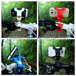 高品質の新しいガジェット2014年デュアルクリップ怠惰なスマートフォンバイクマウントホルダーブラケット問屋・仕入れ・卸・卸売り