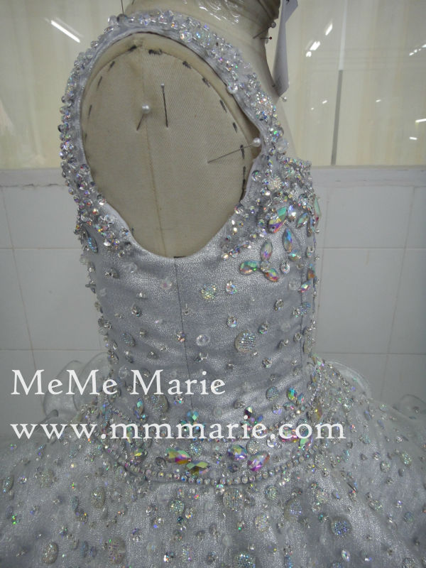 紫色のフラワーガールの服ストラップ石カップケーキドレスuf-1102女の子のページェントドレス問屋・仕入れ・卸・卸売り