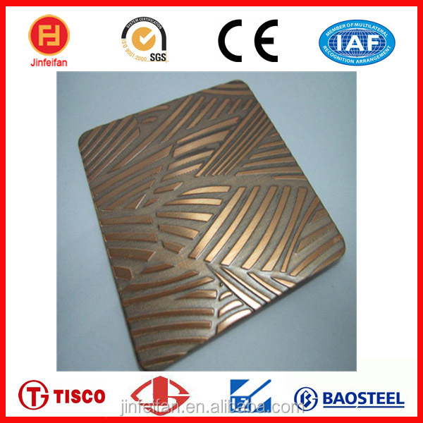 201 titanium red wine mirror stainless steel sheet