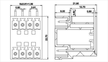 三河3.81プラグイン可能なターミナルブロックコネクタの製造仕入れ・メーカー・工場