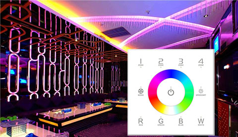 Multi-Zone Wireless Wall Mounted RGB,dmx controller rgb led globe,dmx multi channel led controller rgbw dx8