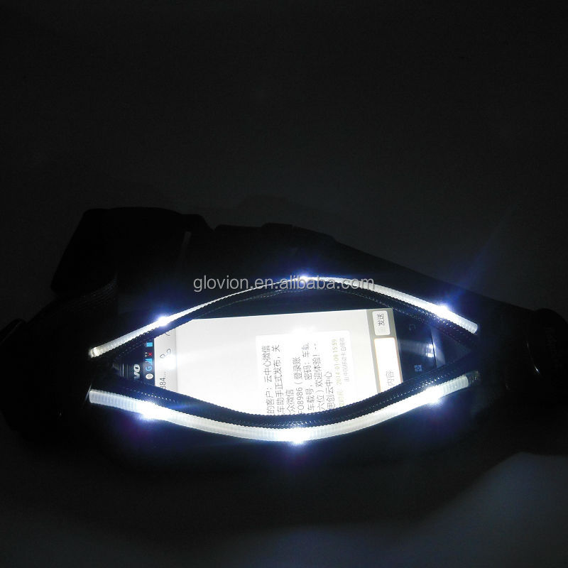点滅スポーツベルトポーチ付きメスled屋外スポーツベルトポーチウエストバンド問屋・仕入れ・卸・卸売り