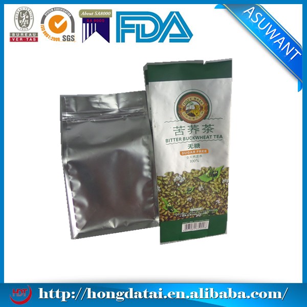 Flexible colorful custom printing aluminum foil tea bags