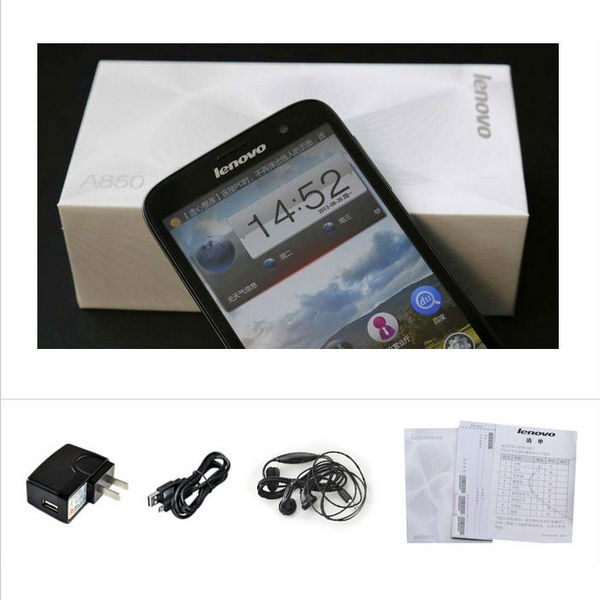 レノボ電話オリジナルa850mt6582mクアッドコア5.5インチipsアンドロイド4.21gb/4gb3gロシア語の携帯電話問屋・仕入れ・卸・卸売り