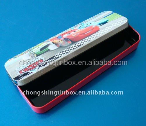 rectangular lovely pencil tin box