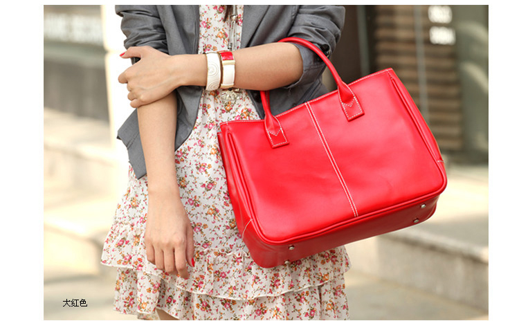 New 2014 Hot Sale Fashion Elegant fruit color leather handbags fresh colorf...