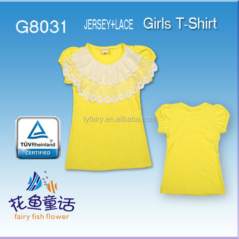 ファッションの女の子2014年t- シャツ良い品質4-14yearst- シャツ問屋・仕入れ・卸・卸売り