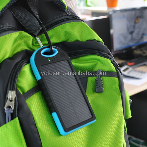 ユニバーサルミニ5000mahの携帯電話充電ポータブルソーラー充電器スマートパワーバンク問屋・仕入れ・卸・卸売り