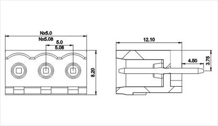 プラグイン可能なターミナルブロック5.0/5.08mm、 ヘッダー部分仕入れ・メーカー・工場